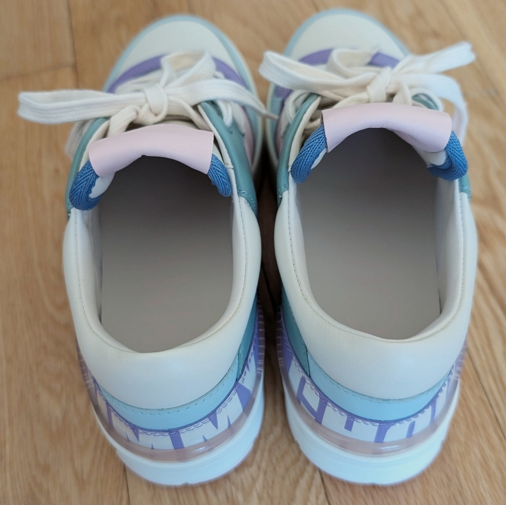 NEW Jimmy Choo Florent Sneakers – Cream & Pink Size 38 - Picture 7 of 11